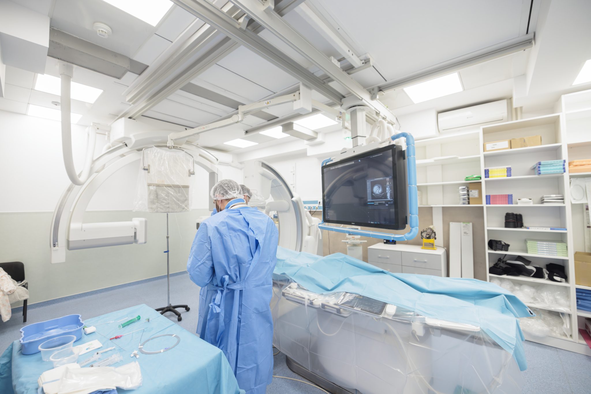 hospital surgical suite with technology